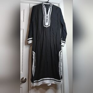 Black and White Long Sleeve Tunic